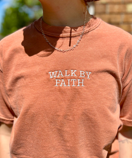 Embroidered Walk By Faith