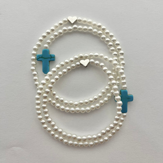 White Beaded Bracelet