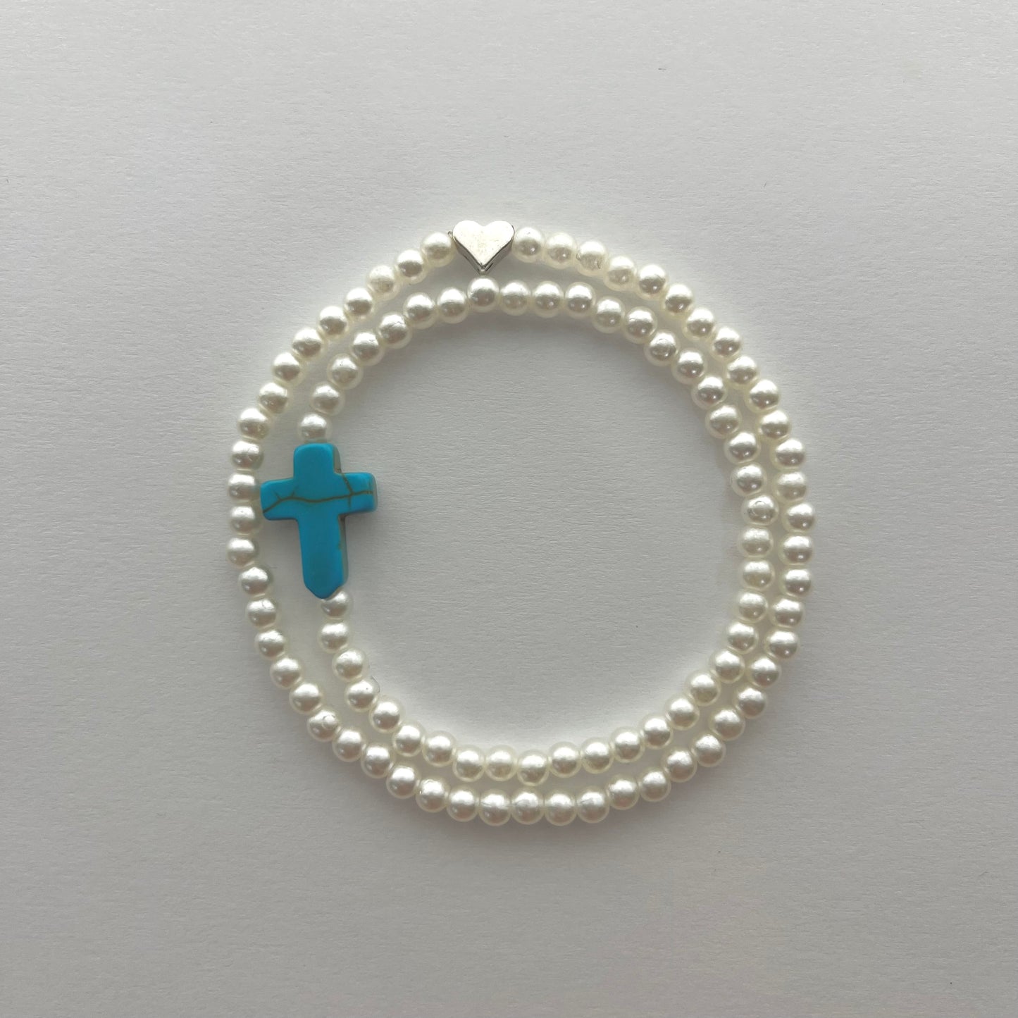 White Beaded Bracelet